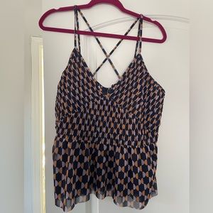 Blue XL Anthropologie Tank Top